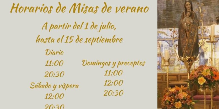 Horario de misas de verano